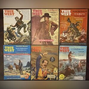 True West Magazines Lot 1958 1959 Volume 6 Complete Issues 1,2,3,4,5,6 VGC Rare